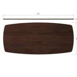 Woood Tablo eettafel deens ovaal vl 220x100cm mystic brown [fsc]