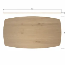 Woood Tablo eettafel deens ovaal dl 180x100cm transparant [fsc]