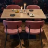 Woood Tablo eettafel recht vingerlas 120x80cm cashmere brown [fsc]