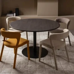 Woood Tablo eettafel rond vingerlas Ø120cm mystic brown [fsc]