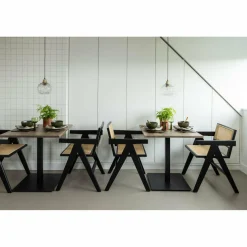 Woood Tablo eettafel vierkant vingerlas 80x80cm cashmere brown [fsc]