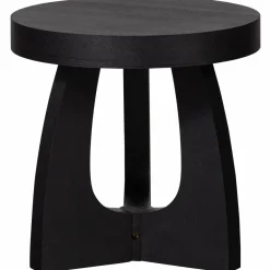 Woood Tala bijzettafel mdf fineer zwart ø45cm