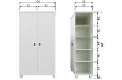Woood Ties Kast Grenen Wit [fsc]