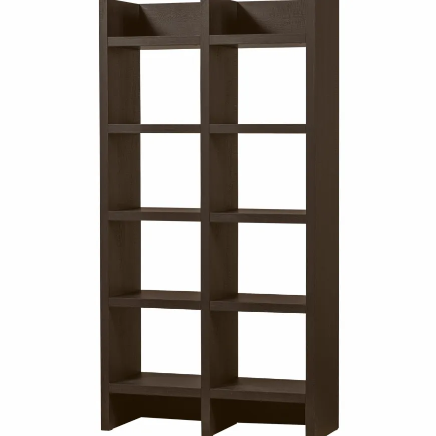 Woood Timo open kast mdf donkerbruin 195x100x40cm