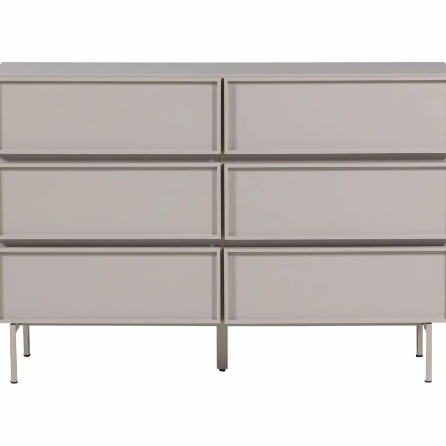 Woood Tours Ladekast 6 Lades Melamine/Mdf Zand