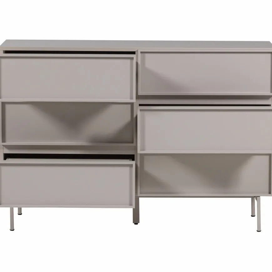 Woood Tours Ladekast 6 Lades Melamine/Mdf Zand