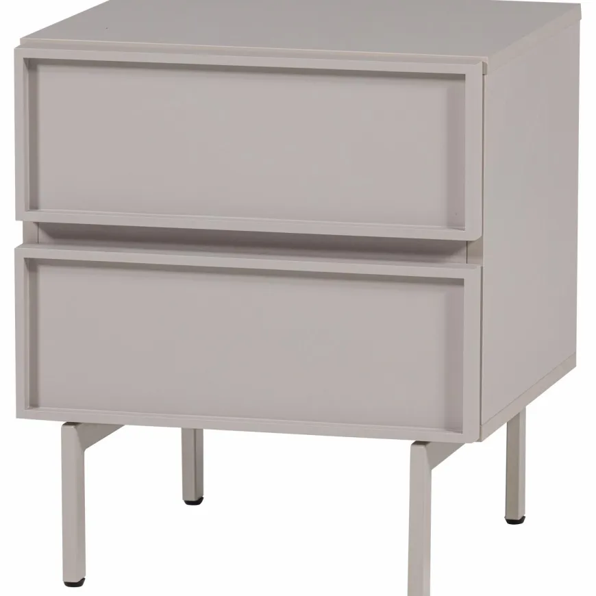 Woood Tours Ladekast/Nachtkastje 2 Lades Melamine/Mdf Zand