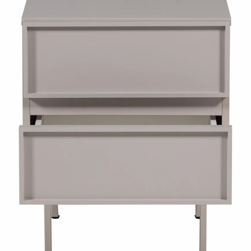 Woood Tours Ladekast/Nachtkastje 2 Lades Melamine/Mdf Zand