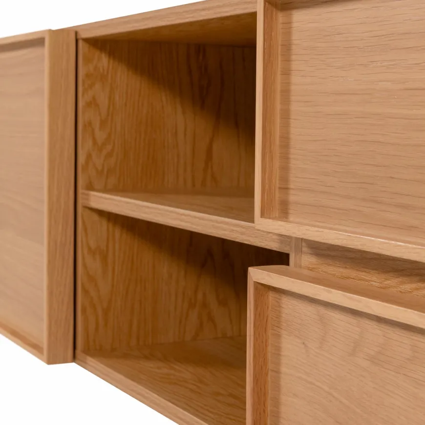 Woood Tours Tv Meubel 180 Cm Melamine/Mdf Naturel