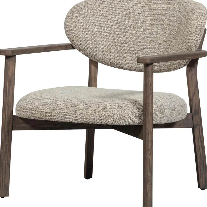 Woood Udar fauteuil met houten frame donkerbruin