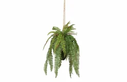 Woood Varen hangende kunstplant groen 58cm