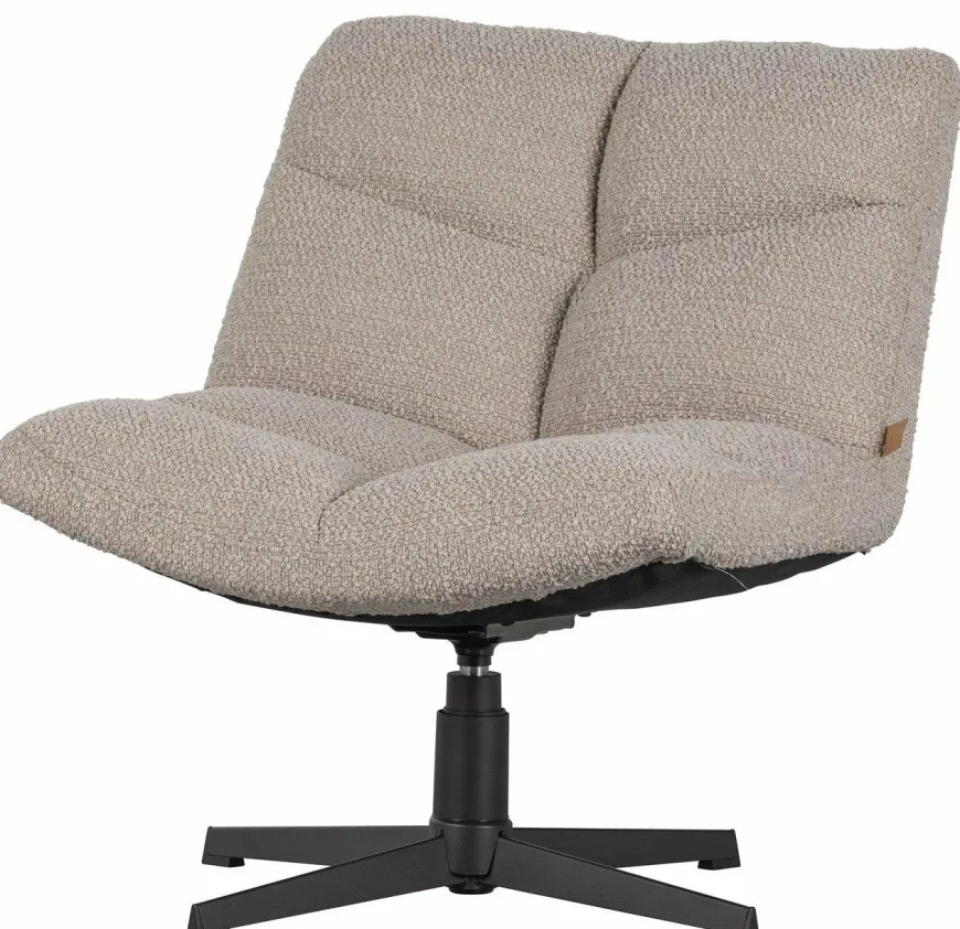 Woood Vinny Draaifauteuil bouclé Zand