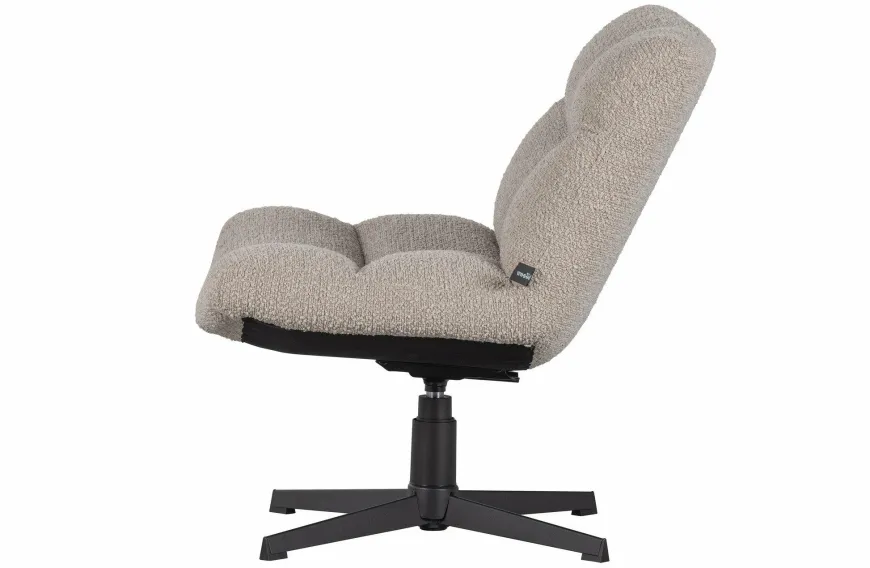 Woood Vinny Draaifauteuil bouclé Zand