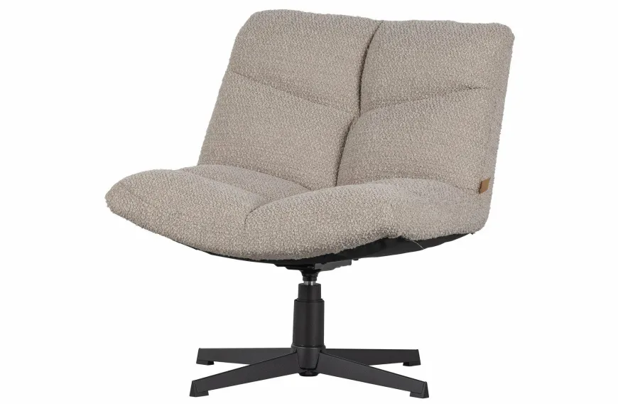 Woood Vinny Draaifauteuil bouclé Zand