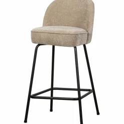 Woood Vogue barstoel 65cm 3d chenille zand