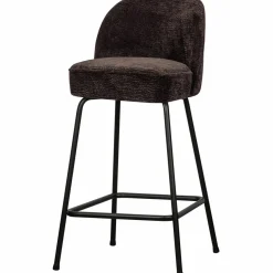Woood Vogue barstoel 65cm 3d chenille donkerbruin