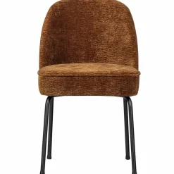 Woood Vogue eetkamerstoel 3d chenille middenbruin