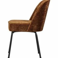 Woood Vogue eetkamerstoel 3d chenille middenbruin