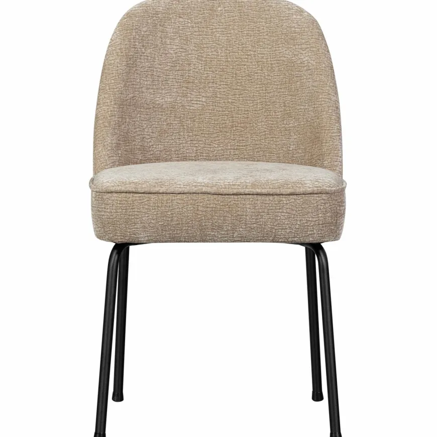 Woood Vogue eetkamerstoel 3d chenille zand