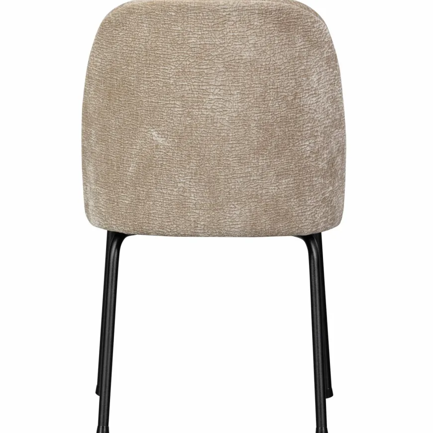 Woood Vogue eetkamerstoel 3d chenille zand