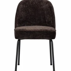 Woood Vogue eetkamerstoel 3d chenille donkerbruin