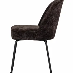 Woood Vogue eetkamerstoel 3d chenille donkerbruin