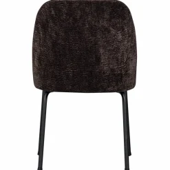 Woood Vogue eetkamerstoel 3d chenille donkerbruin