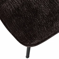 Woood Vogue eetkamerstoel 3d chenille donkerbruin