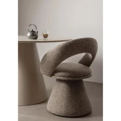 Woood Winter draaibare eetkamerstoel naturel melange