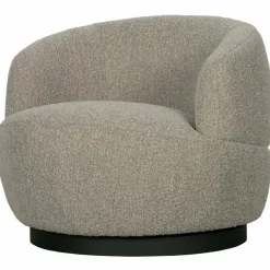 Woood Woolly draaifauteuil bouclé naturel gemeleerd