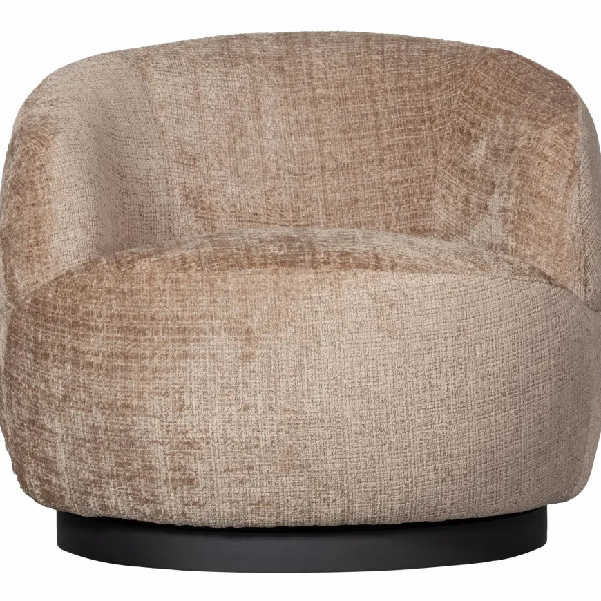 Woood Woolly draaifauteuil chenille zand