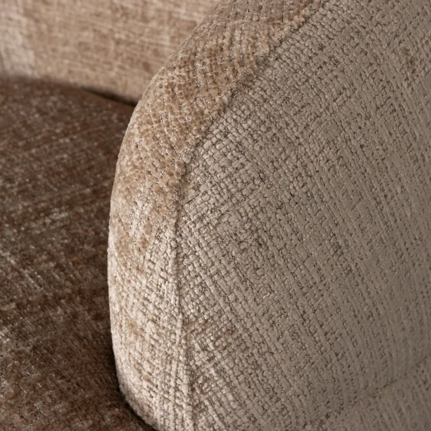 Woood Woolly draaifauteuil chenille zand