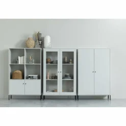 Woood Xam vitrinekast grenen wolkengrijs [fsc]