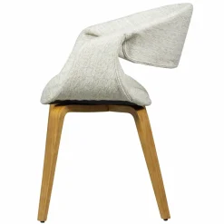 Woood Yossi eetkamerstoel naturel met houten poot naturel