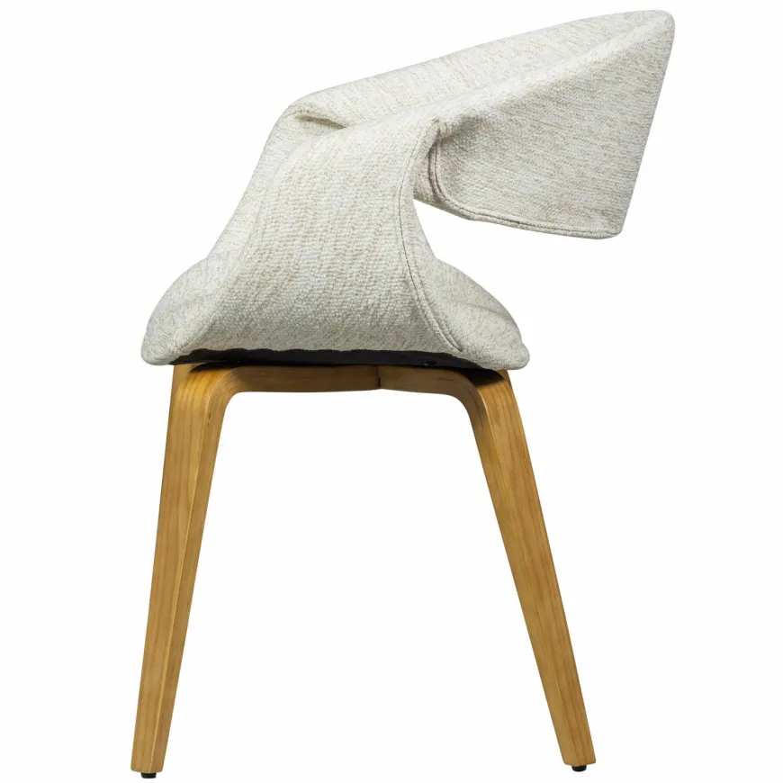 Woood Yossi eetkamerstoel naturel met houten poot naturel