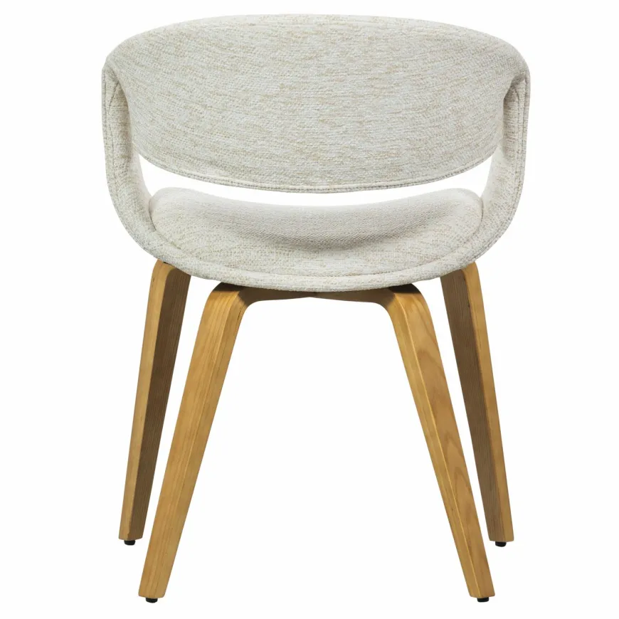 Woood Yossi eetkamerstoel naturel met houten poot naturel