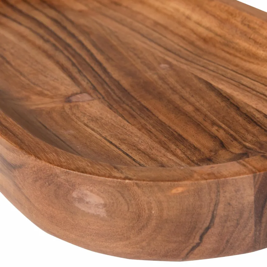 Woood YUKI serveerplank ovaal acacia hout naturel